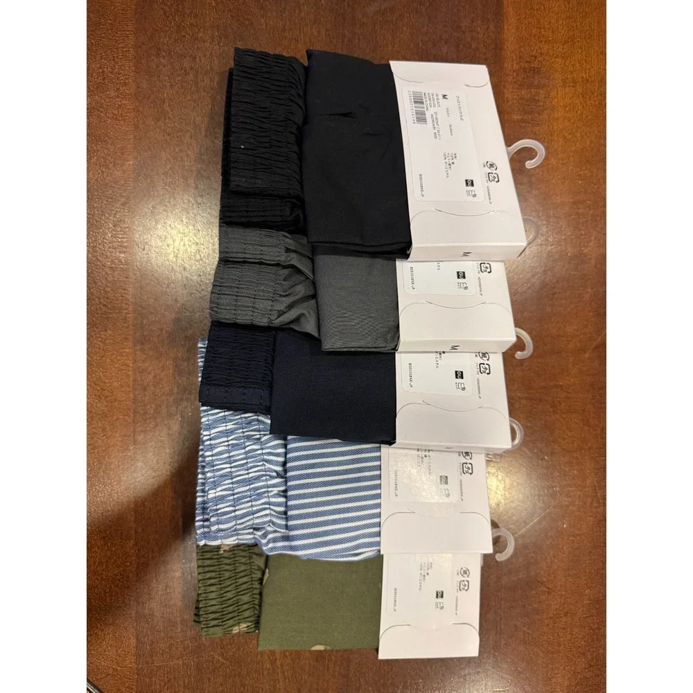 NWT GU Woven Boxer Shorts Size (M) Set of 5